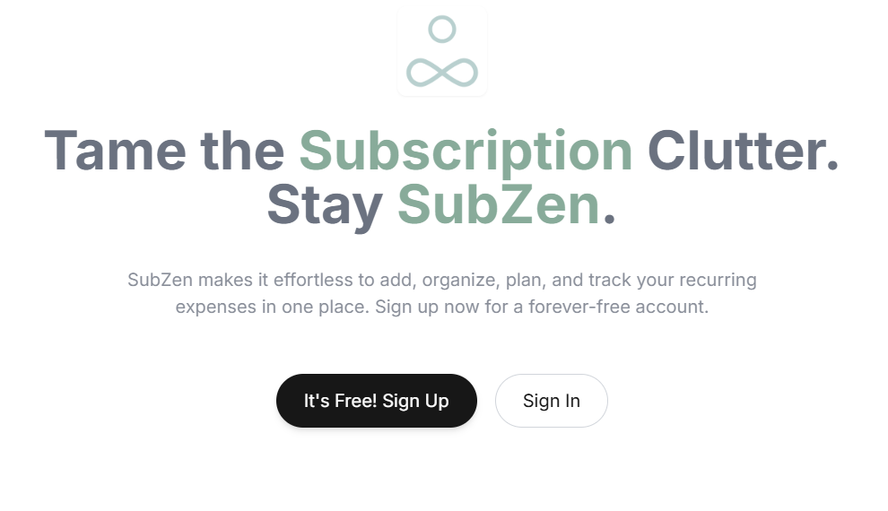 SubZen Subscription Management